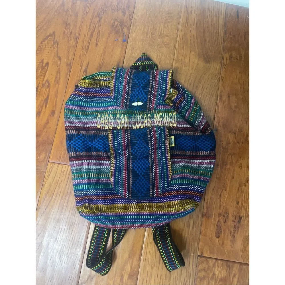 Cabo San Lucas Mexico Artesian Woven Mini Travel Backpack